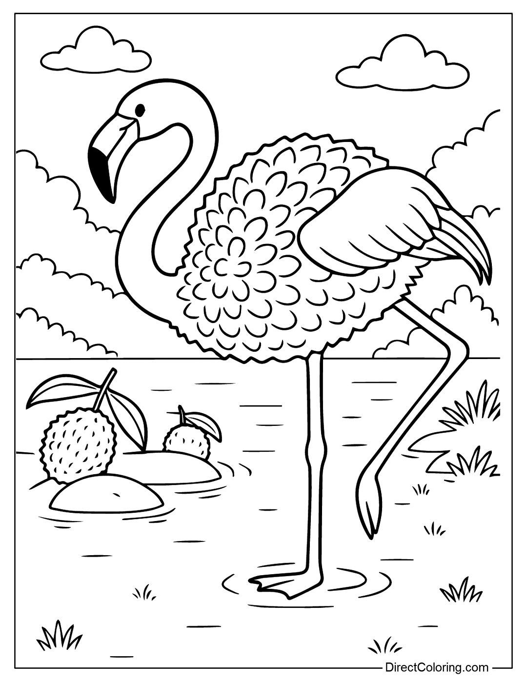 Flamingulli gulli gulli Coloring Page